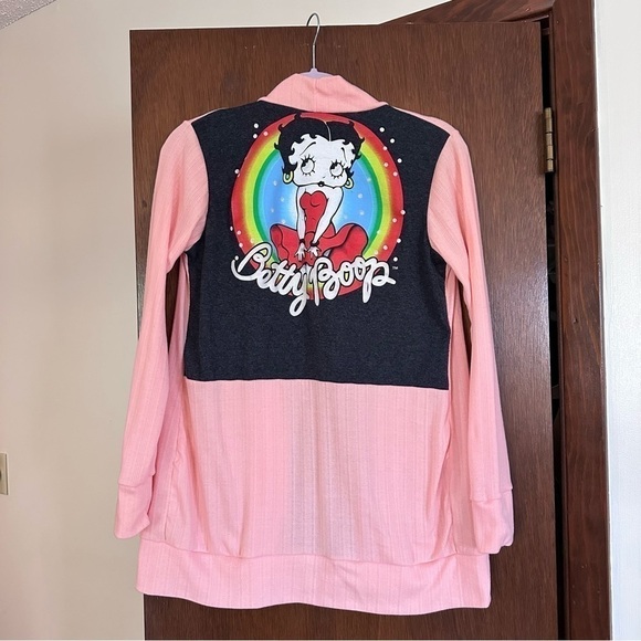 Betty Boop glitter up cycle handmade cardigan - Picture 1 of 3